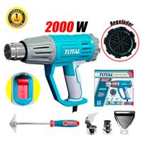 Pistola de Calor Aire Caliente Total TB20045 50-550 Grados 2000W Temperatura Variable Dobla Tubos