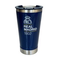 Mug Vaso Acero Termico R. Madrid Futbol Azul 900 ML