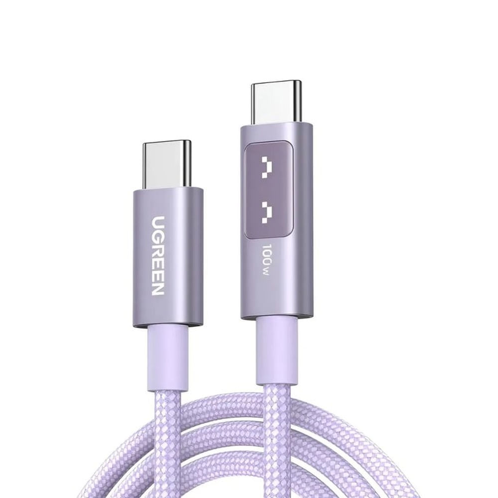 Ugreen 100w Cable robot Usb C A Usb C 2 Metros Pd Carga Rapida Rosa Cargador Tipo C