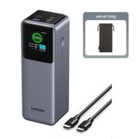 Ugreen Power Bank Bateria Portatil 200W 25000 mAh para Laptop MacBook Iphone carga rapida con cable