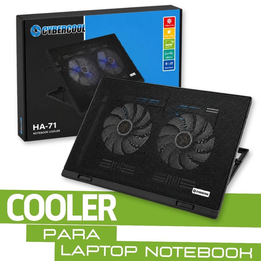 Cooler para Laptop Notebook Doble Ventilador USB Control de Velocidad