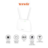 Router Wi-Fi 4G LTE Tenda 4G06 N300 con VoLTE, RJ11 y Velocidad de hasta 150 Mbps