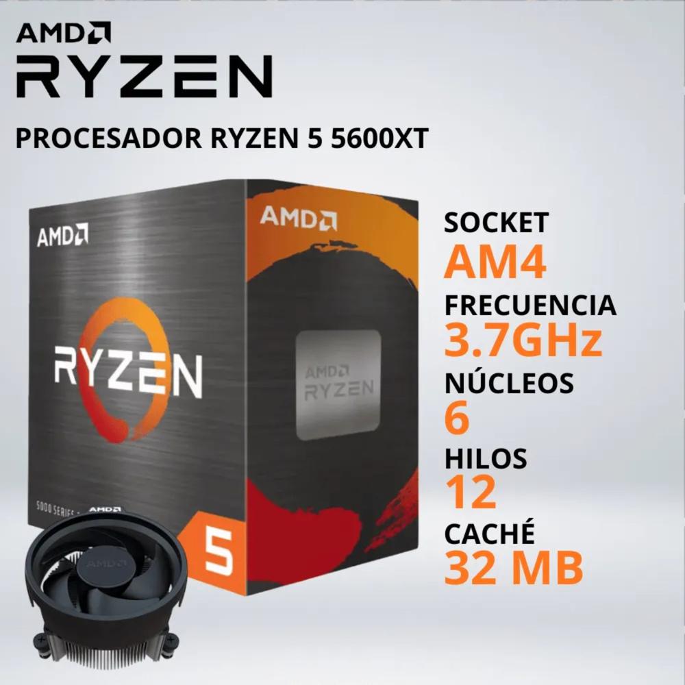 PROCESADOR RYZEN 5 5600XT 3.7-4.7GHz 32MB AM4 INCLUYE FAN-COOLER - 040680