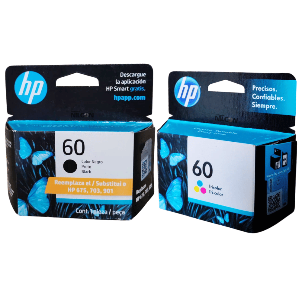 Cartuchos HP 60 Original Negro y Tricolor Original - CC640WL - CC643WL