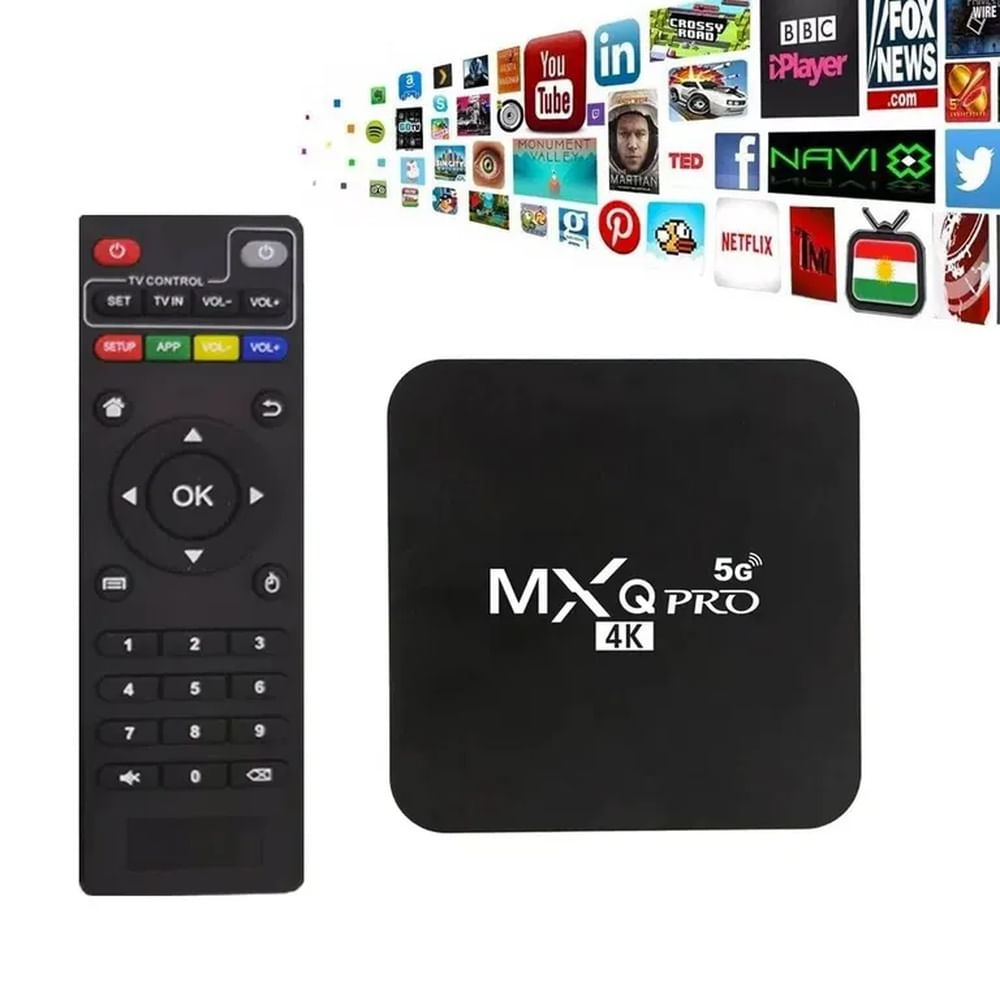 Smart TV BOX EL CLASICO MXQ PRO 5G 4K Android 5G Amplio WIFI QUAD CORE