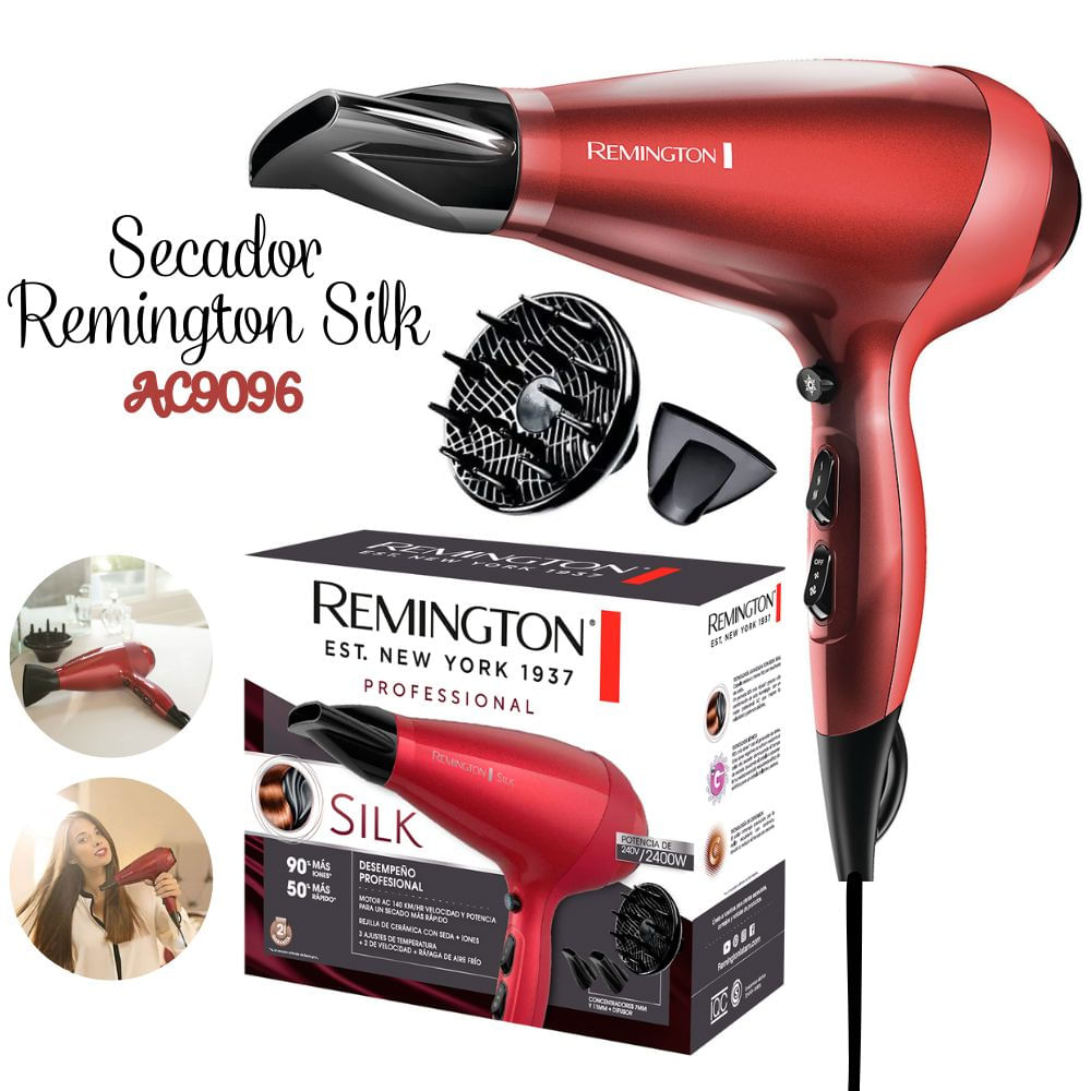Secadora de Cabello Remington Silk 2400 Watts AC9096.