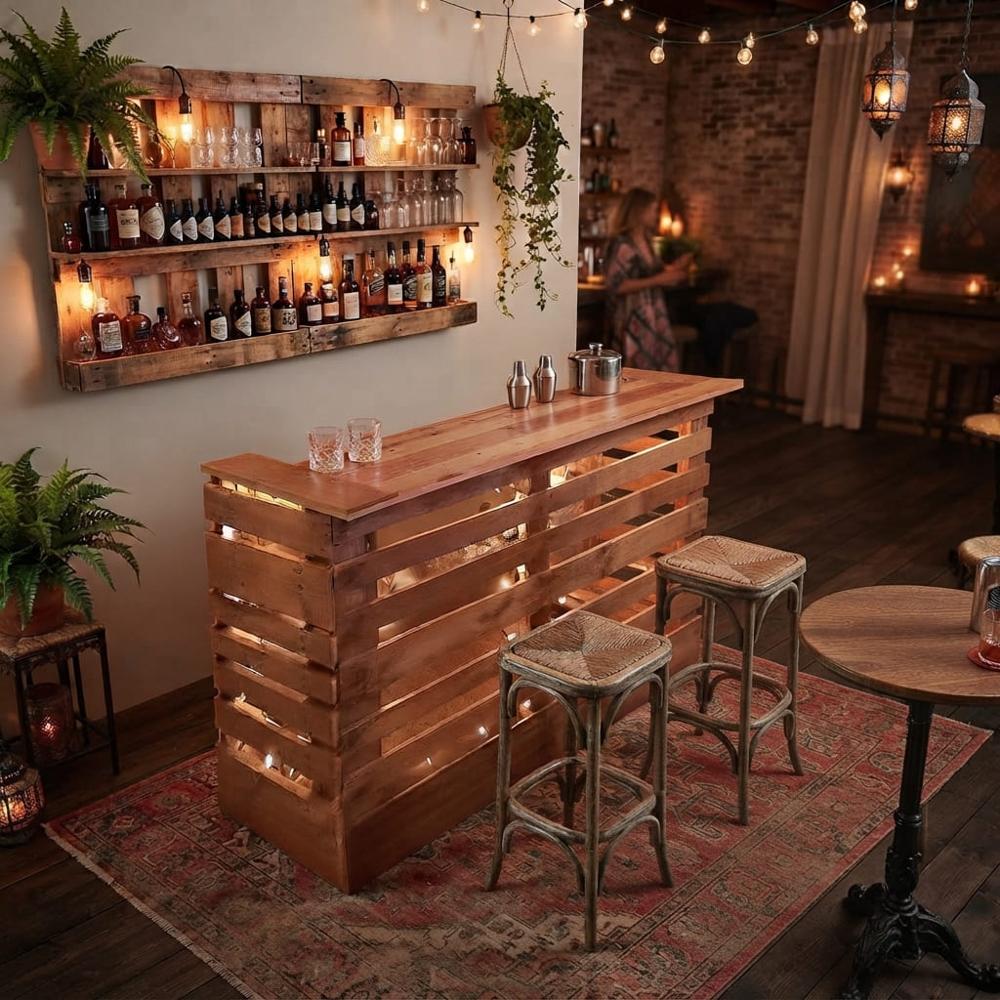 Bar de Madera Maciza Verona para Interior y Exterior Movenda
