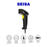 Lector de Código de Barras Seisa YHD-8200L USB Láser 1D de Alta Velocidad para Punto de Venta