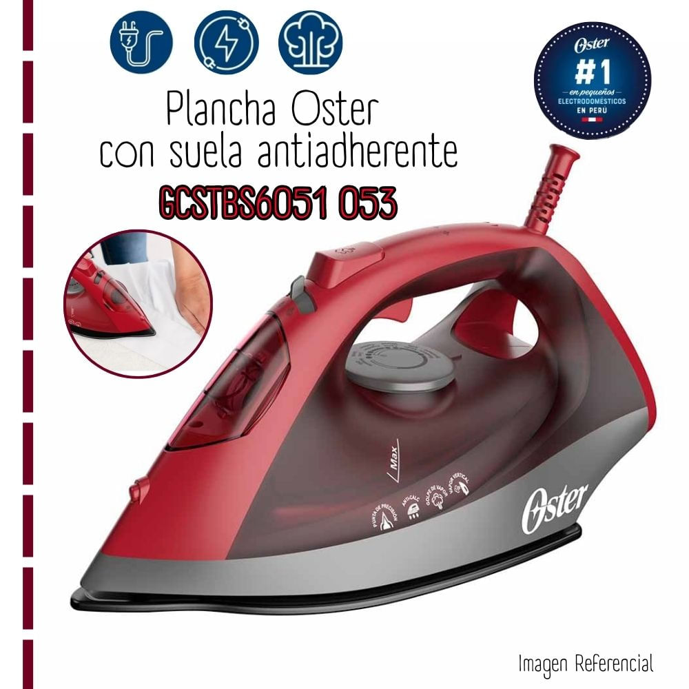 PLANCHA DE VAPOR OSTER CON SUELA DE CERÁMICA GCSTBS6051