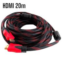 Cable HDMI - HDMI Trenzado 20Metros Con Filtro Full HD 3D V14