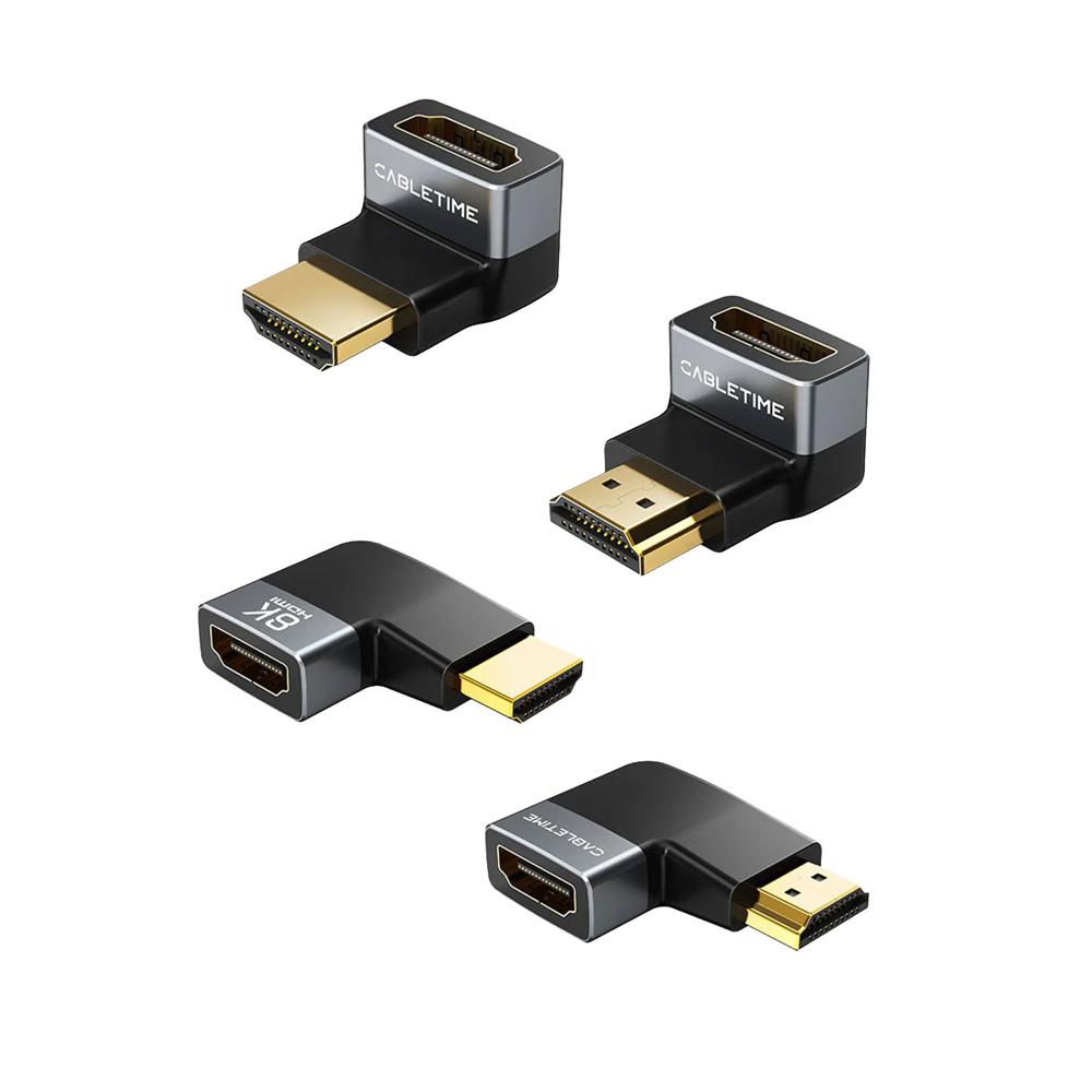 Adaptador HDMI 2.1 Cabletime 270 Macho a Hembra 8K 60Hz CP42
