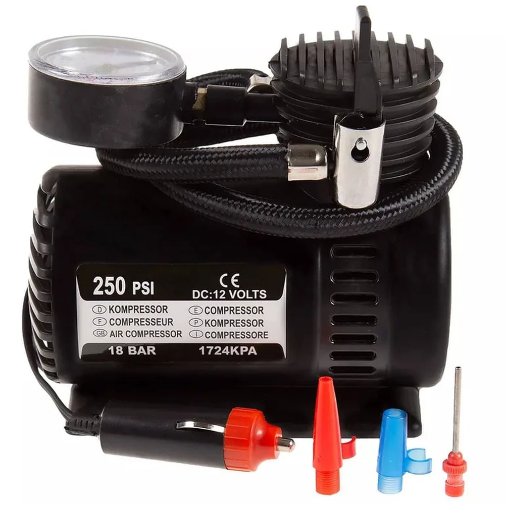 Compresor Portatil Para Automotriz 250 PSI 12V