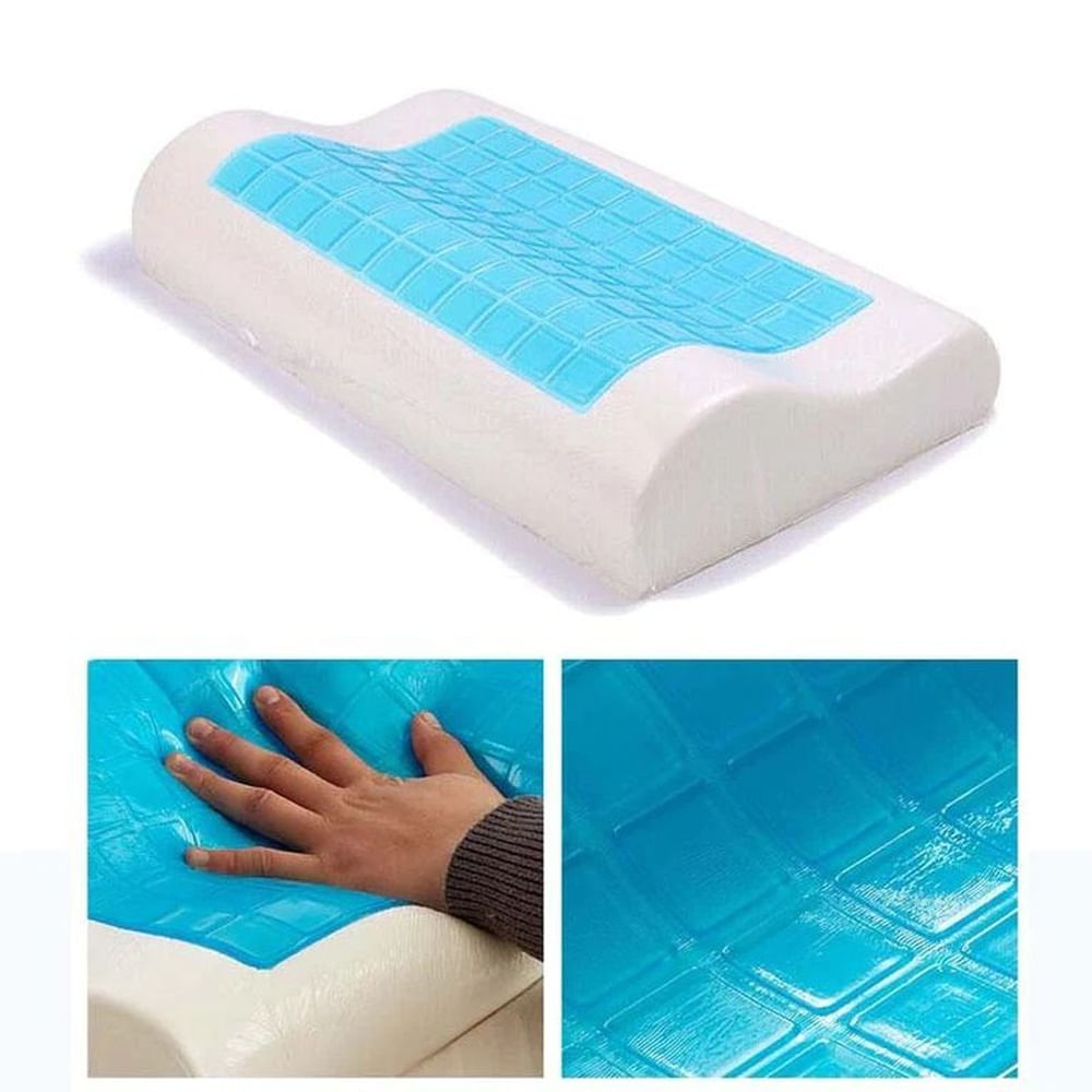Almohada Cervical Ortopédica De Espuma Con Memoria Y Gel Fresco