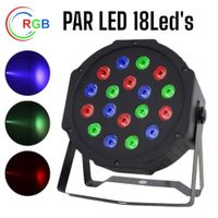 Par LED de 3Watt de 18Leds RGB AutoSound DMX520 Reflector Luces Color