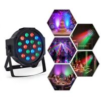 Luz Protón 18 LED RGB Audiorítmica Profesional con Control DMX para Eventos