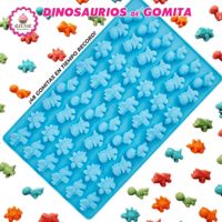 Molde de 48 Gomitas de Dinosaurios de Silicona para Repostería