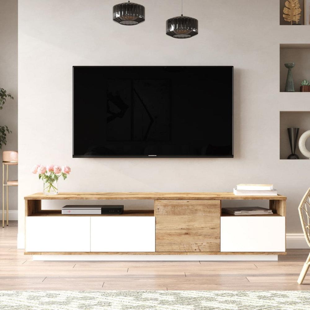 Mesa de TV 75 Alastor Duna con Blanco Coricha Home