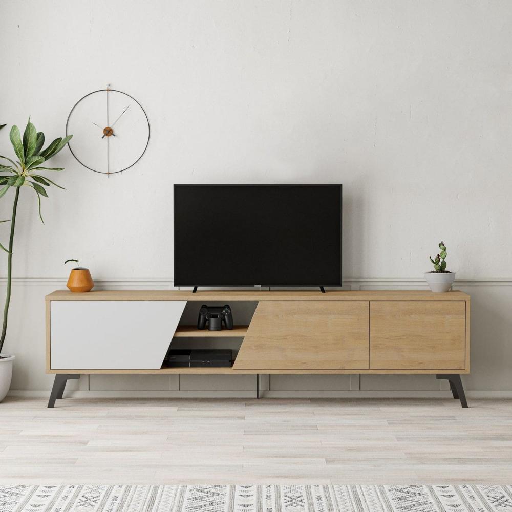 Mesa de TV 75 Amaia Rovere con Blanco Coricha Home