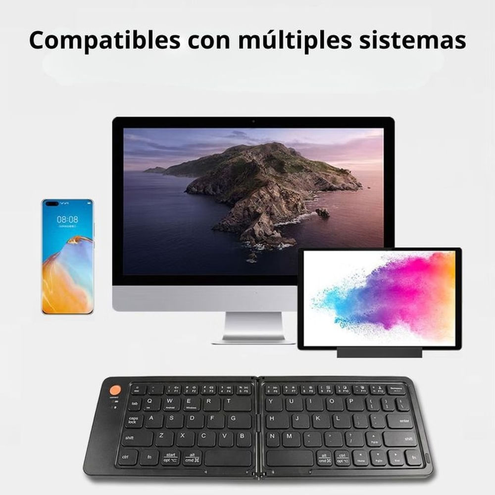 TECLADO INALÁMBRICO CMK-B023 PLEGABLE BLUETOOTH MULTIDISPOSITIVO