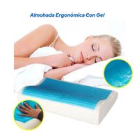 Almohada Viscoelástica con Capa de Gel Frío Ergonómica - Espuma con Memoria Antiácaros y Funda