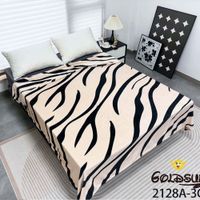 Manta Piel de Durazno Estampada 800gr de 2 Plazas Beige
