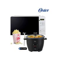 Combo Horno Microondas Digital 20 litros - Olla Arrocera antiadherente DiamondForce CKSTRCB10DFBLK