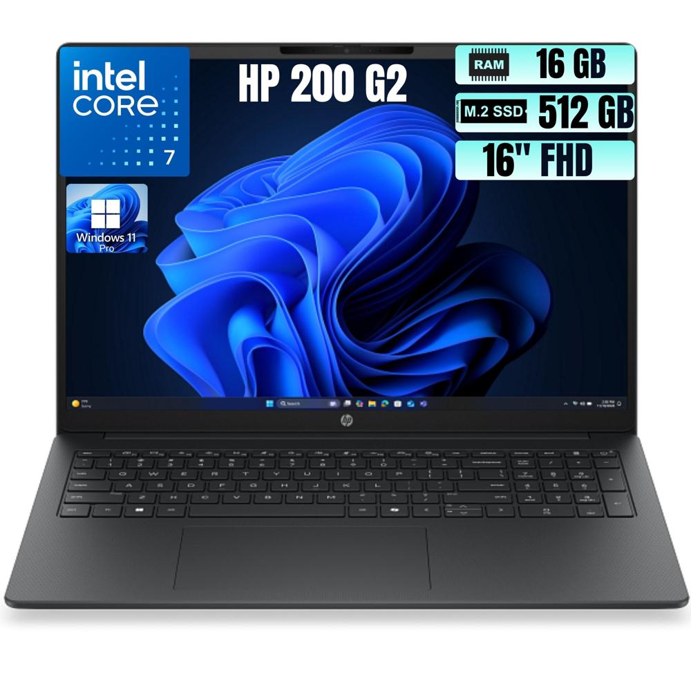 LAPTOP HP 200 G2 Intel Core 7 RAM 16GB SSD 512GB -D61M2LT-ABM