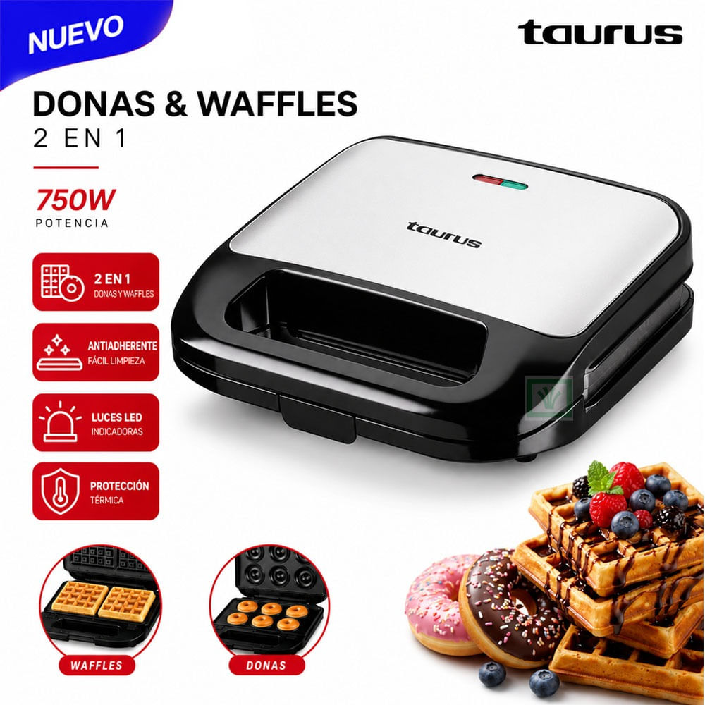 Maquina De Donas y Wafles Mod Dofles 2 En1 Taurus