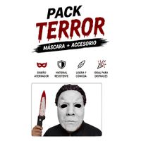 Pack Máscara de Terror Michael Classic con Accesorio Disfraz Halloween Fiesta
