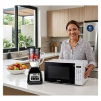 Combo Horno Microondas Digital 20 litros POGGE2701 y Licuadora 1.5 Litros BLSTKAG-BPB
