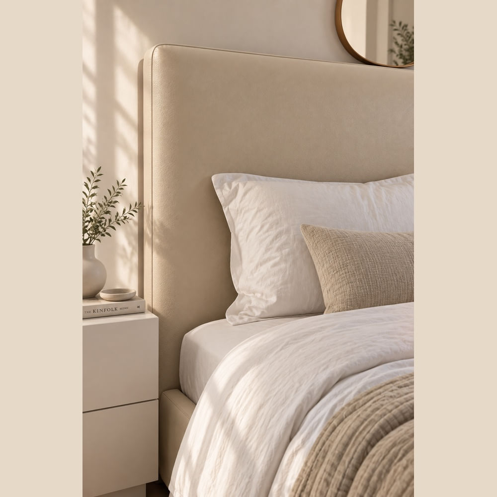 Cabecera 1.5 Plaza de Cuero Eleonor Ventitas Home Color Arena