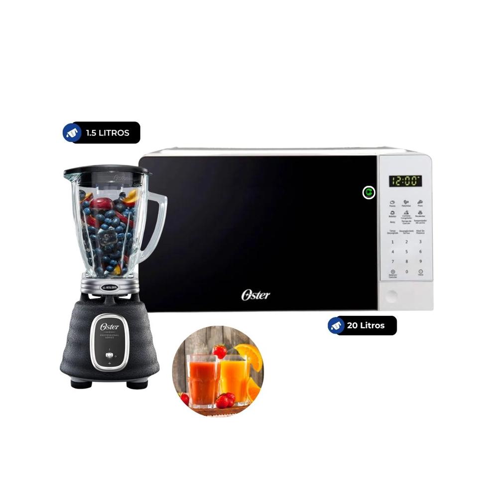 Combo Horno Microondas Digital 20 litros y Licuadora Serie Profesional BLSTBPST 1.5 Litros