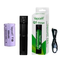 Batería Recargable 16340 RCR123A Vapcell T8 850mAh 3.7V Cargador Q1