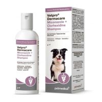 Shampoo medicado para perros y gatos VetPro Dermacare Miconazol y Clorexhidina 400 ml
