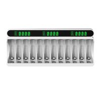 Cargador Inteligente de Baterías AA-AAA Ni-MH Beston 12 Ranuras Pantalla LCD USB Type-C