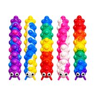 Pack x5 Gusanitos Sensoriales Pop It Con Ventosas