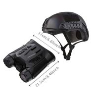CASCO CON BINOCULAR DE VISIÓN NOCTURNA CON LASER INFRAROJO 4K UHD Zoom 16X de 48MP