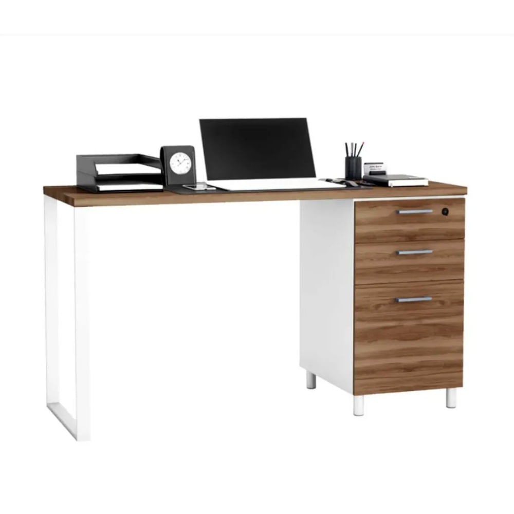 Escritorio Industrial Bárbara Ventitas Home Gales y Blanco