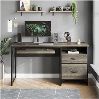 Escritorio Industrial Helena Ventitas Home Carbón