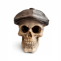 Adorno Para Peceras Y Acuarios Calavera Con Gorro En Resina