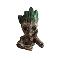 Adorno Para Peceras Y Acuarios Groot De Resina Con Piedra Difusora