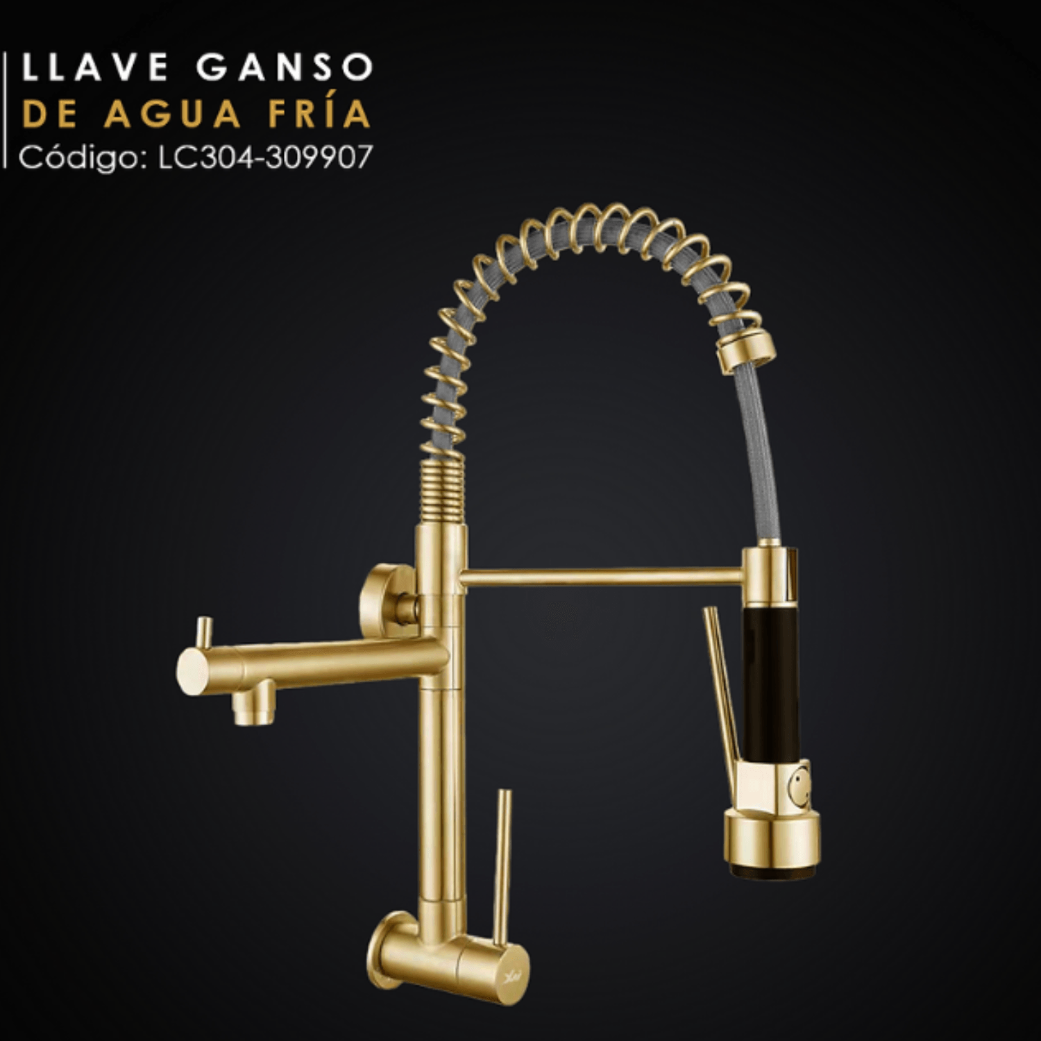 Llave ganso Dorado con resorte Lion Castle 304-309907