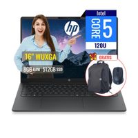Combo Laptop HP 200 G2i Intel Core 5 120U 8GB DDR5 512GB SSD 16 WUXGA + Mochila y Mouse D61LDATK