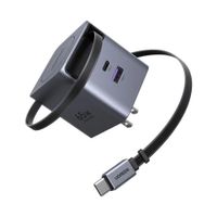 UGREEN Cargador GaN Nexode 65W Cable USB-C Retráctil 3 Puertos X615 - 65824