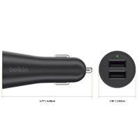 Belkin BOOSTUP 2 Port Cargador Auto Carro Cable Lightning - F8J221BT04