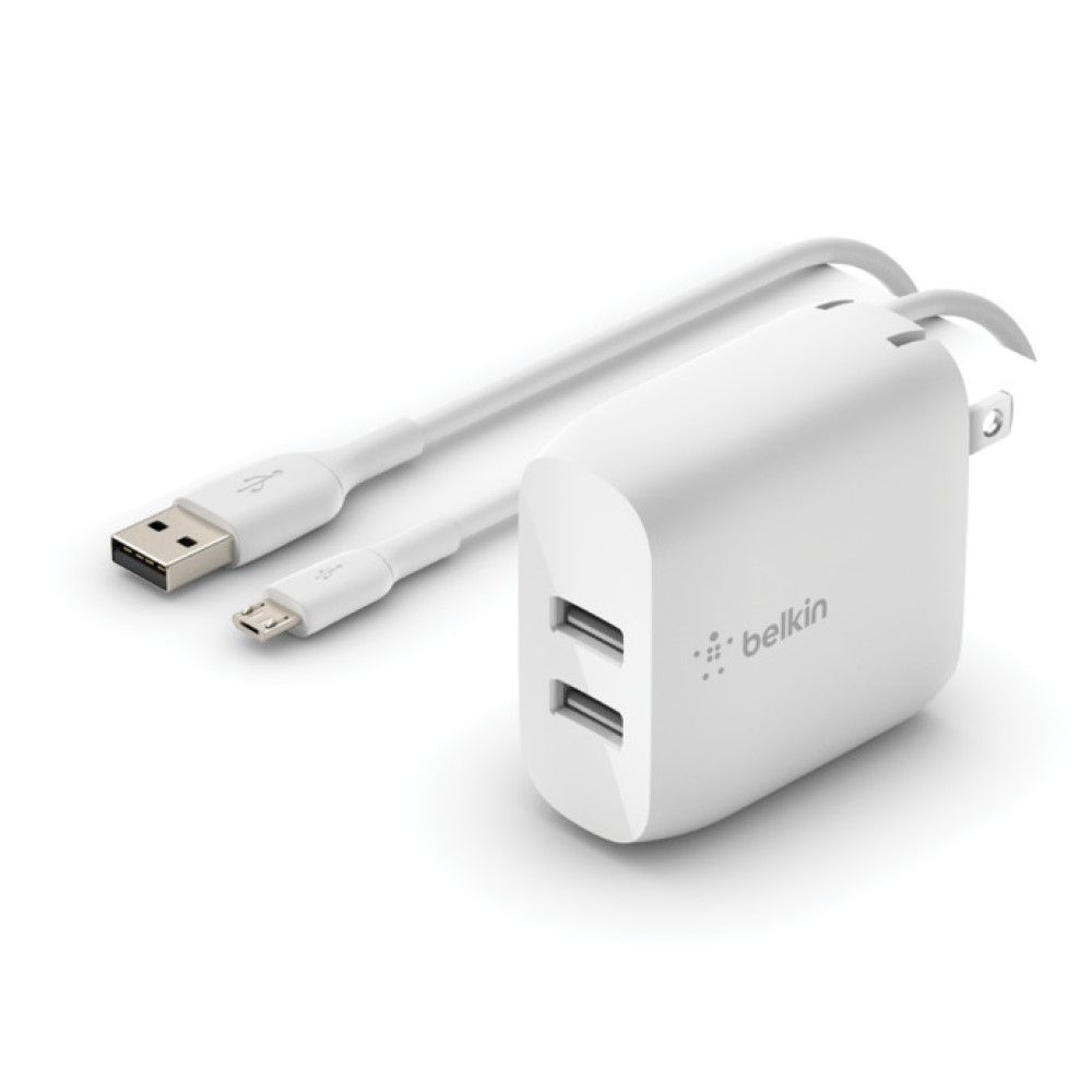 Belkin Boost Charge Cargador USBx2 24W Micro-USB - WCE002dq1MWH