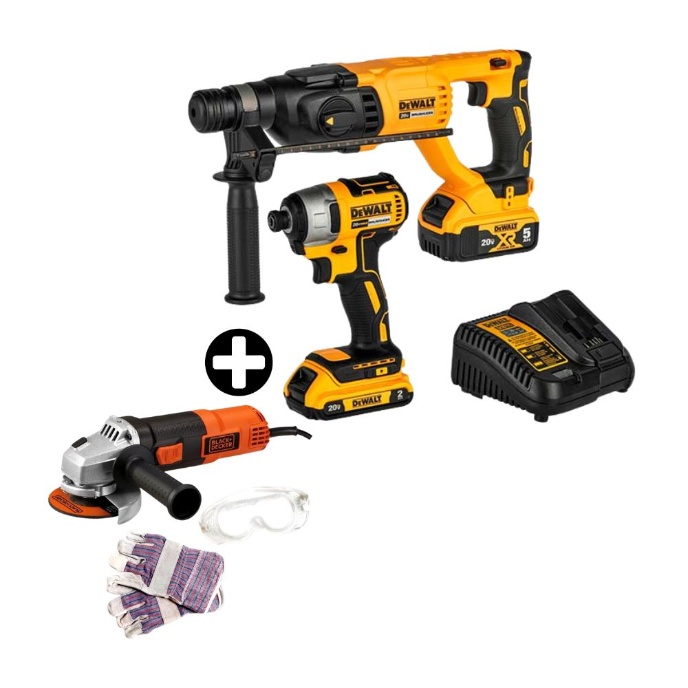 COMBO Rotomartillo SDS Plus 20V + Atornillador de Impacto 1/