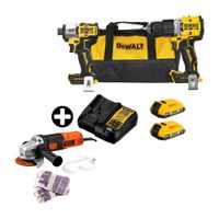 COMBO Taladro + Atornillador + 2 Baterías + Cargador + Maleta Dck250d2 + Amoladora Black & Decker G720K 4 1/2"" + Disco
