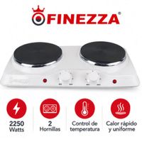 Cocina Eléctrica Finezza FZ 204D4B 2 Hornillas Blanco