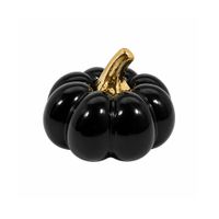 HALLOWEEN - Calabaza de Porcelana Negra Decorativa